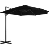 MAISON EXCLUSIVE - Parasol de jardin en porte-à-faux avec mât en aluminium noir