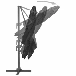 MAISON EXCLUSIVE - Parasol de jardin avec base portable anthracite