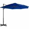 MAISON EXCLUSIVE - Parasol de jardin en porte-à-faux mât en aluminium bleu azuré