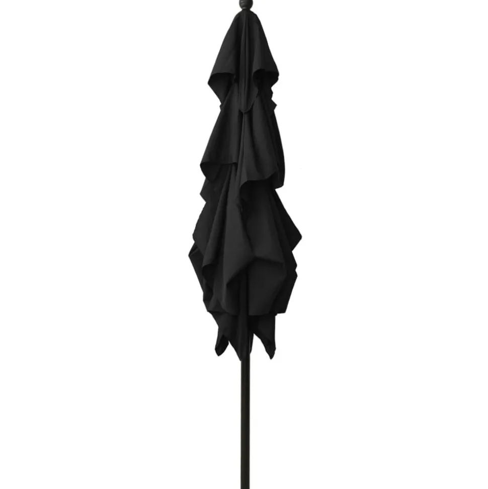 MAISON EXCLUSIVE - Parasol de jardin à 3 niveaux avec mât en aluminium noir