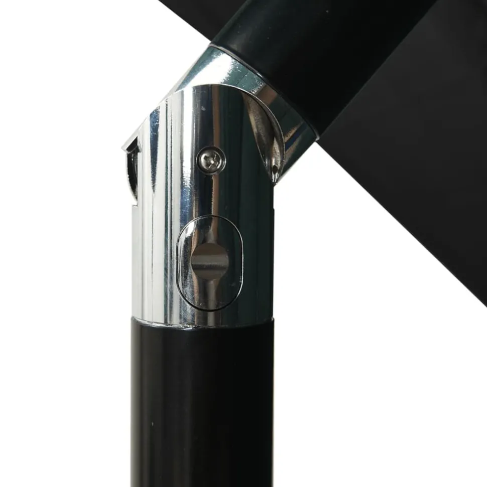 MAISON EXCLUSIVE - Parasol de jardin à 3 niveaux avec mât en aluminium noir