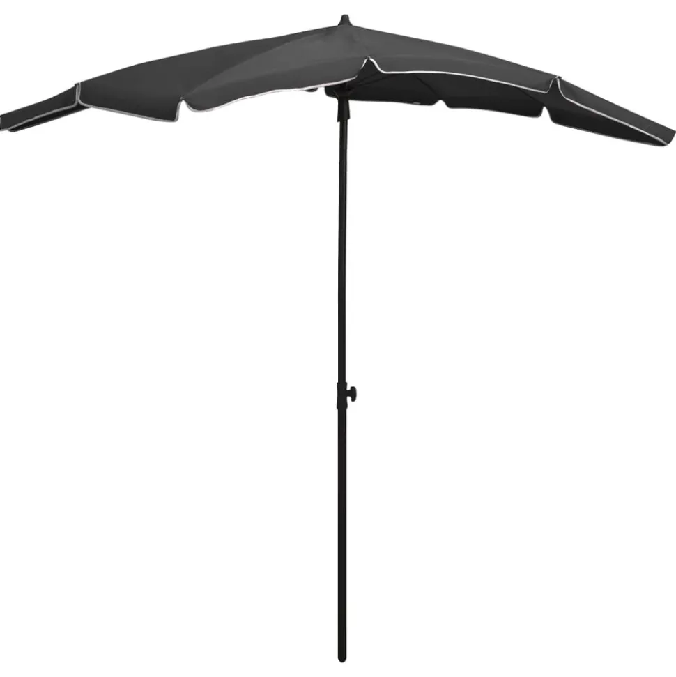 MAISON EXCLUSIVE - Parasol de jardin avec mât 200x130 cm anthracite