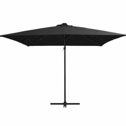 MAISON EXCLUSIVE - Parasol de jardin en porte-à-faux lumières led et mât en acier