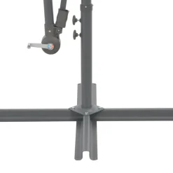 MAISON EXCLUSIVE - Parasol de jardin en porte-à-faux avec mât en aluminium noir