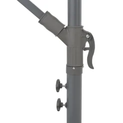 MAISON EXCLUSIVE - Parasol de jardin en porte-à-faux avec mât en aluminium noir