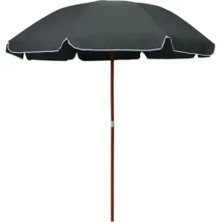 MAISON EXCLUSIVE - Parasol de jardin avec mât en acier 240 cm anthracite