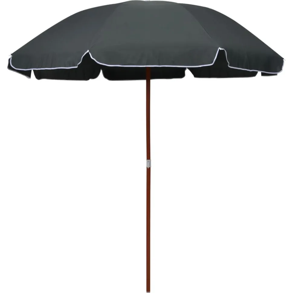MAISON EXCLUSIVE - Parasol de jardin avec mât en acier 240 cm anthracite