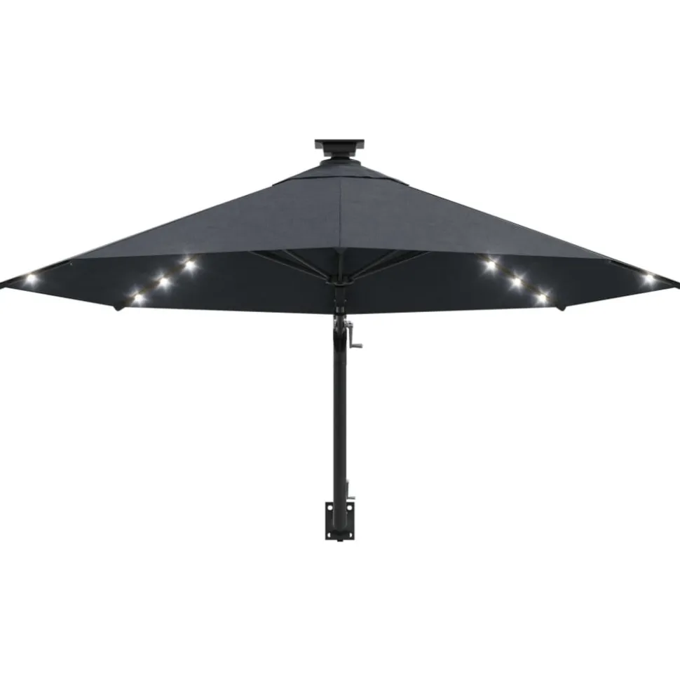 MAISON EXCLUSIVE - Parasol mural de jardin avec led 300 cm anthracite