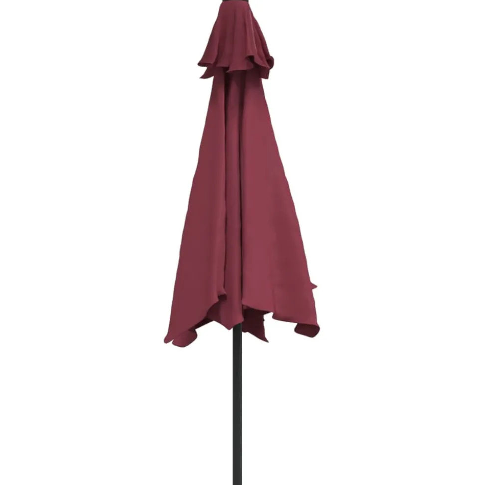 MAISON EXCLUSIVE - Parasol de jardin avec mât en métal rouge bordeaux 300 cm