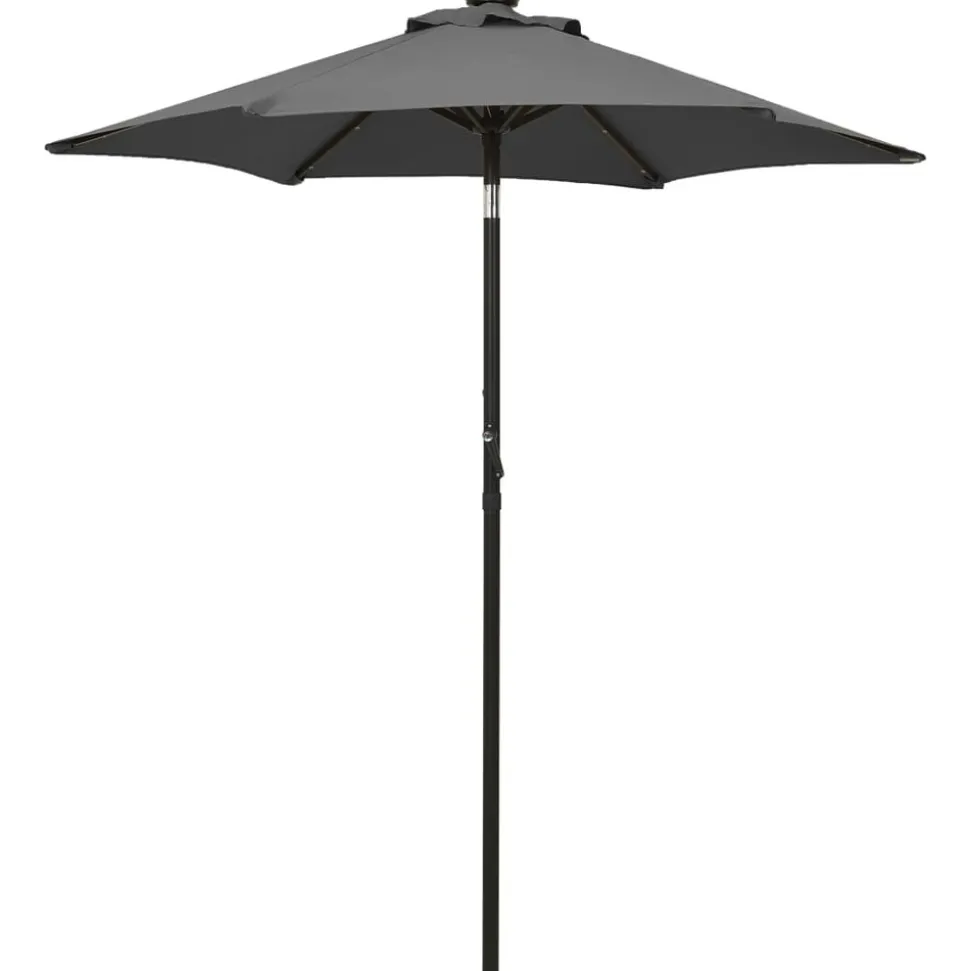 MAISON EXCLUSIVE - Parasol de jardin avec lumières led anthracite aluminium