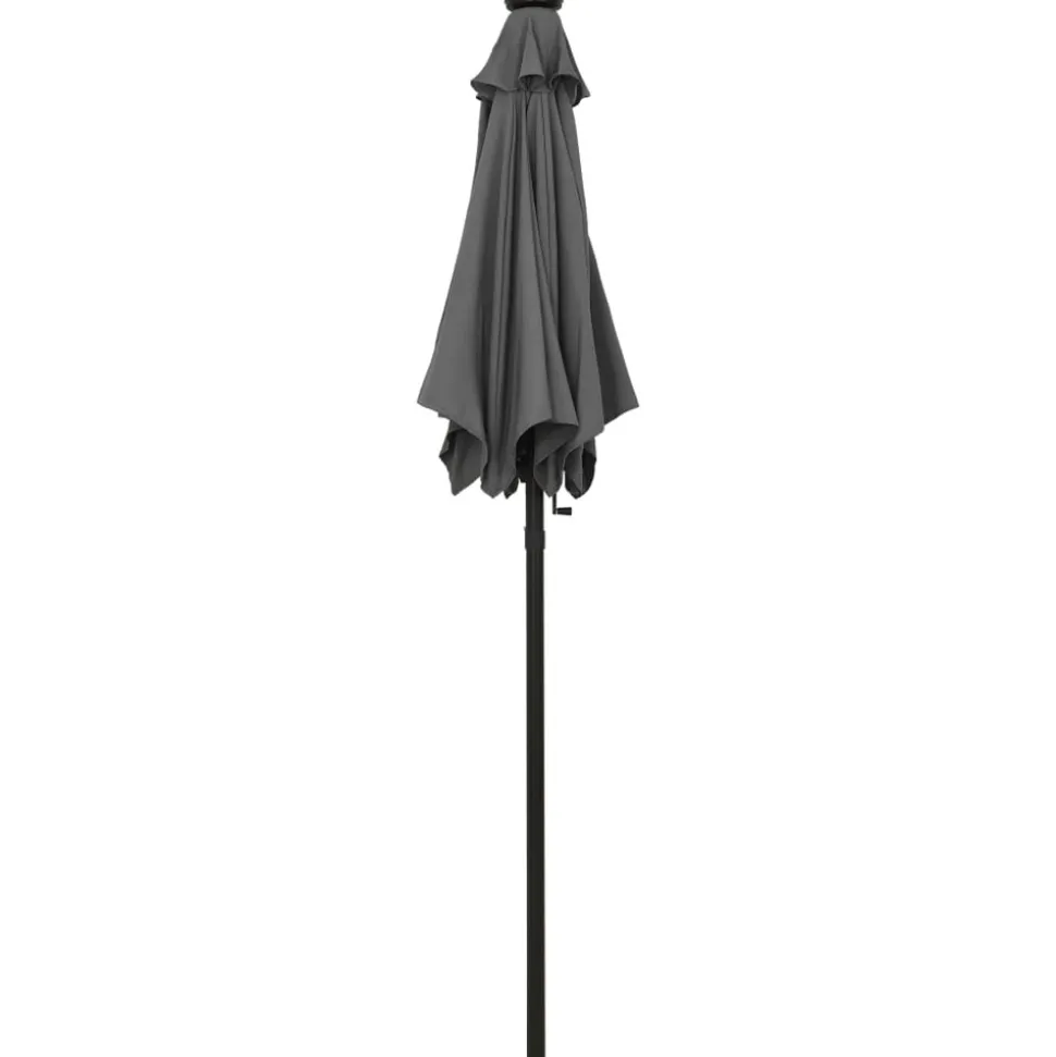 MAISON EXCLUSIVE - Parasol de jardin avec lumières led anthracite aluminium