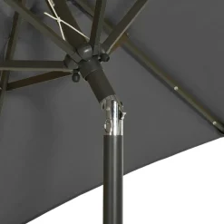 MAISON EXCLUSIVE - Parasol de jardin avec lumières led anthracite aluminium