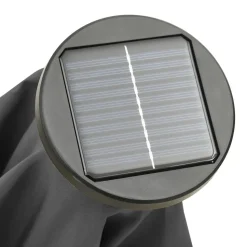 MAISON EXCLUSIVE - Parasol de jardin avec lumières led anthracite aluminium