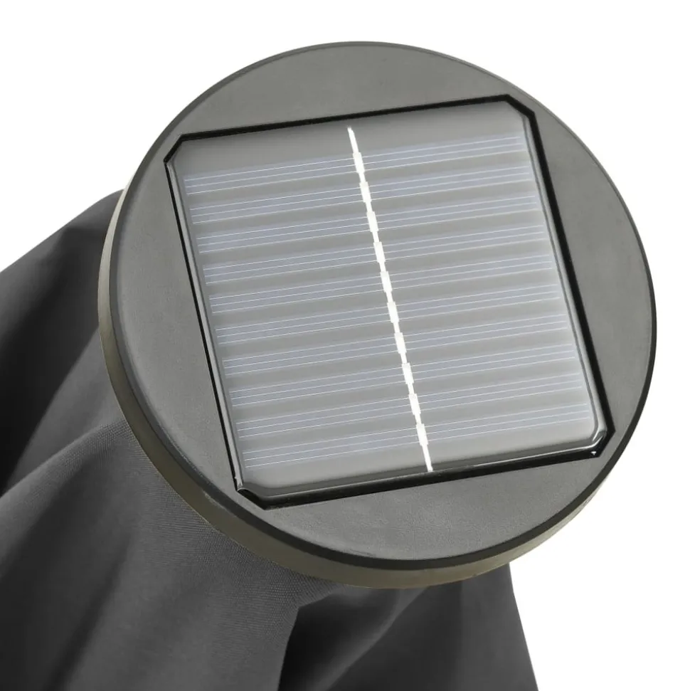 MAISON EXCLUSIVE - Parasol de jardin avec lumières led anthracite aluminium