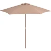 MAISON EXCLUSIVE - Parasol d'extérieur avec mât en bois 270 cm taupe