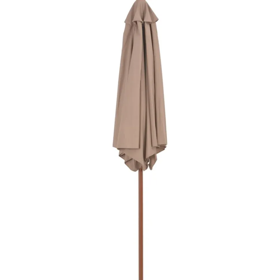 MAISON EXCLUSIVE - Parasol d'extérieur avec mât en bois 270 cm taupe