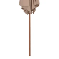 MAISON EXCLUSIVE - Parasol d'extérieur avec mât en bois 270 cm taupe