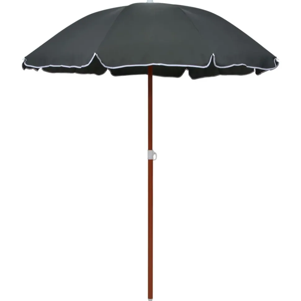 MAISON EXCLUSIVE - Parasol de jardin avec mât en acier 180 cm anthracite