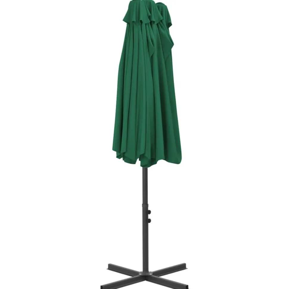 MAISON EXCLUSIVE - Parasol d'extérieur et mât en aluminium 460x270 cm vert
