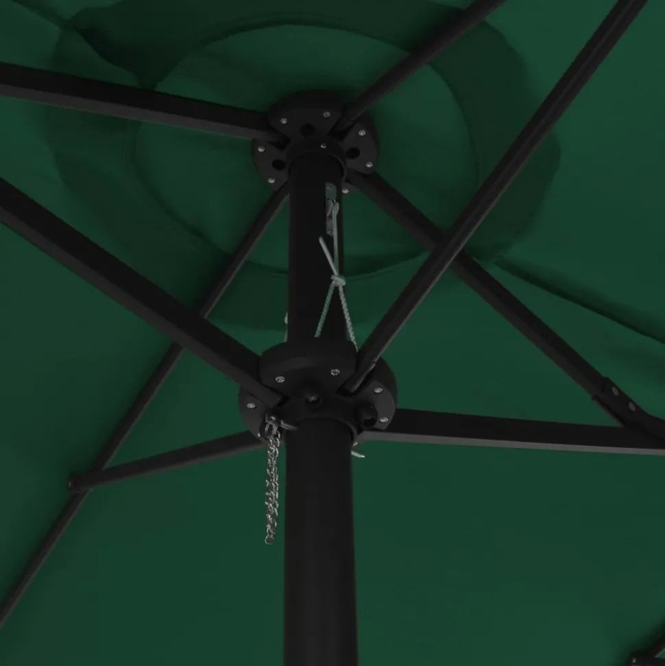 MAISON EXCLUSIVE - Parasol d'extérieur et mât en aluminium 460x270 cm vert