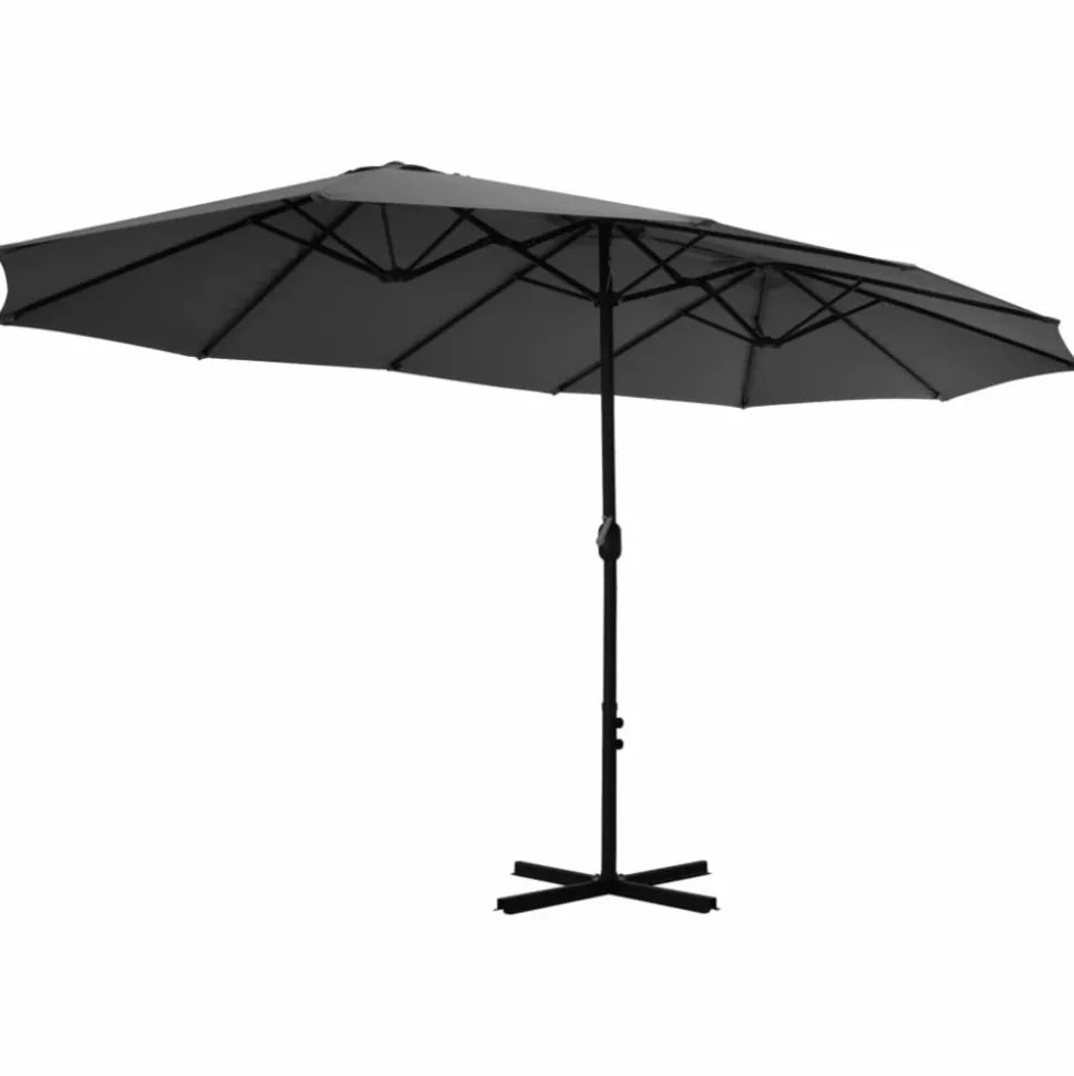 MAISON EXCLUSIVE - Parasol d'extérieur poteau en aluminium 460x270 cm anthracite