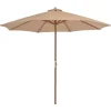 MAISON EXCLUSIVE - Parasol d'extérieur avec mât en bois 300 cm taupe