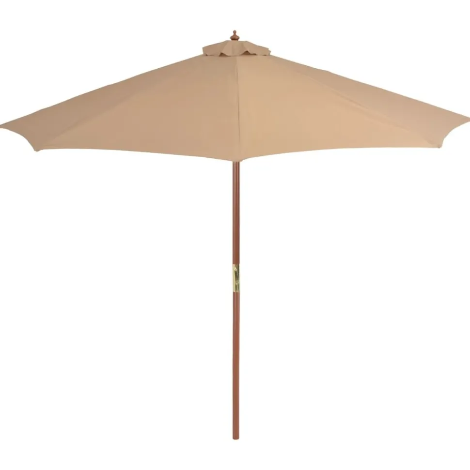 MAISON EXCLUSIVE - Parasol d'extérieur avec mât en bois 300 cm taupe