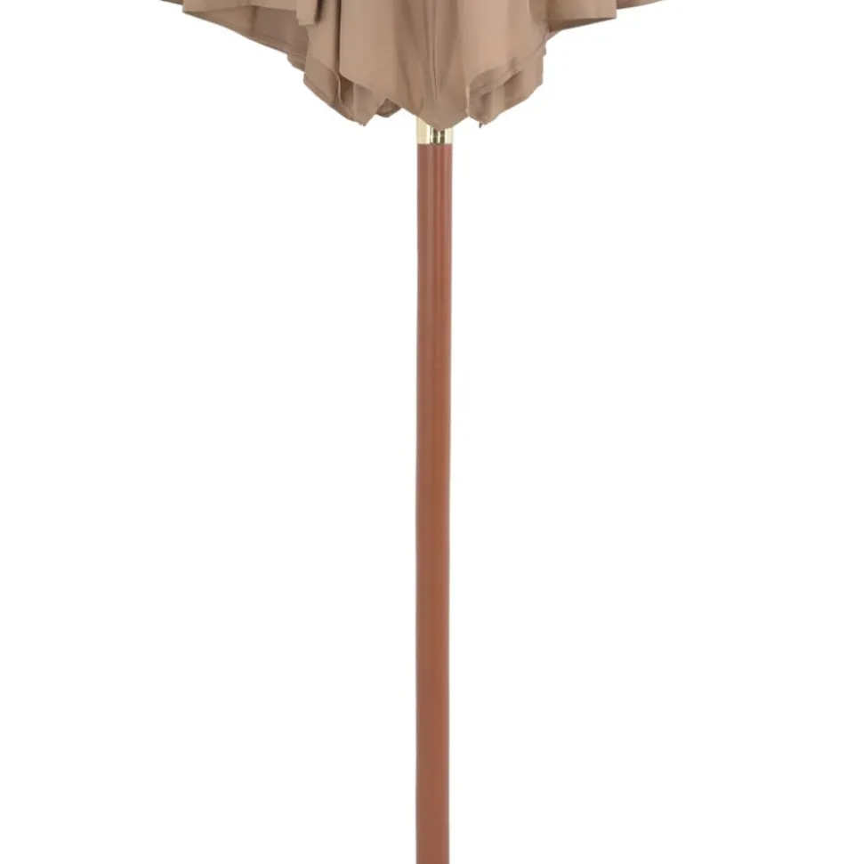MAISON EXCLUSIVE - Parasol d'extérieur avec mât en bois 300 cm taupe