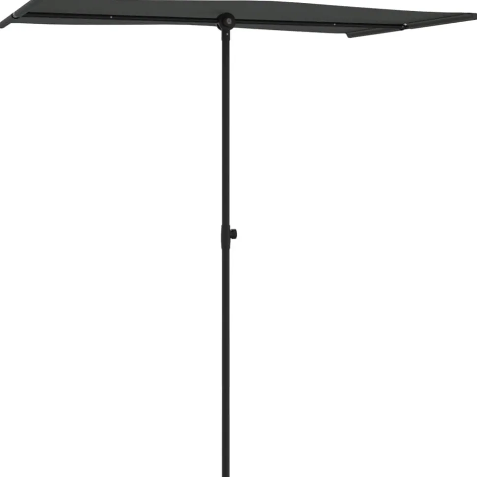 MAISON EXCLUSIVE - Parasol de jardin avec mât en aluminium 180x110 cm anthracite