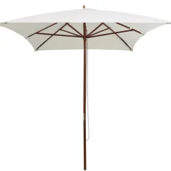 MAISON EXCLUSIVE - Parasol avec poteau en bois 200 x 300 cm blanc crème