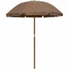 MAISON EXCLUSIVE - Parasol de jardin avec mât en acier 180 cm taupe