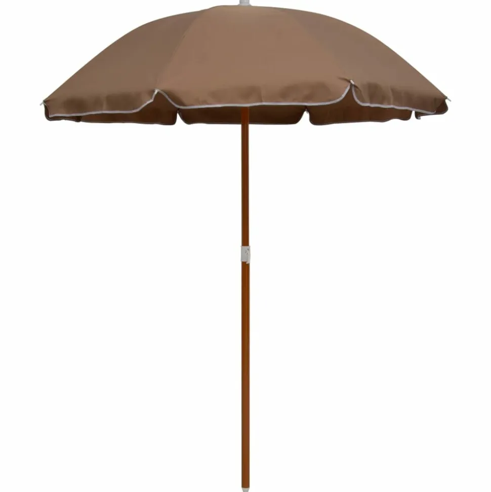 MAISON EXCLUSIVE - Parasol de jardin avec mât en acier 180 cm taupe