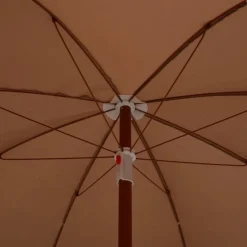 MAISON EXCLUSIVE - Parasol de jardin avec mât en acier 180 cm taupe