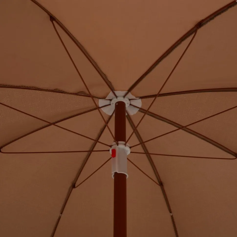 MAISON EXCLUSIVE - Parasol de jardin avec mât en acier 180 cm taupe