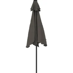 MAISON EXCLUSIVE - Parasol de jardin led et mât en acier anthracite 225x225x212 cm