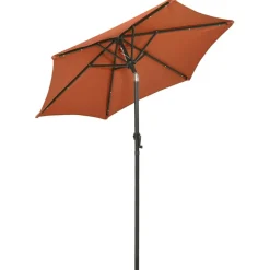 MAISON EXCLUSIVE - Parasol de jardin avec lumières led terre cuite aluminium