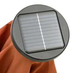 MAISON EXCLUSIVE - Parasol de jardin avec lumières led terre cuite aluminium