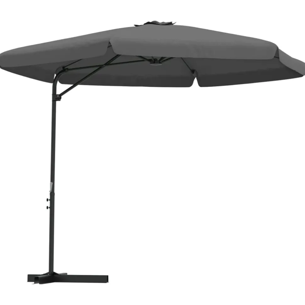 MAISON EXCLUSIVE - Parasol d'extérieur avec poteau en acier 300 cm anthracite