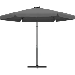 MAISON EXCLUSIVE - Parasol d'extérieur avec poteau en acier 300 cm anthracite