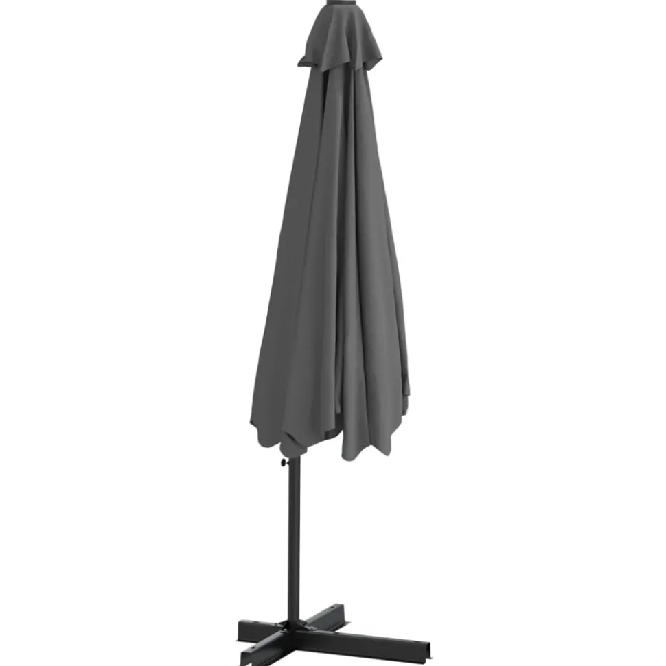 MAISON EXCLUSIVE - Parasol d'extérieur avec poteau en acier 300 cm anthracite