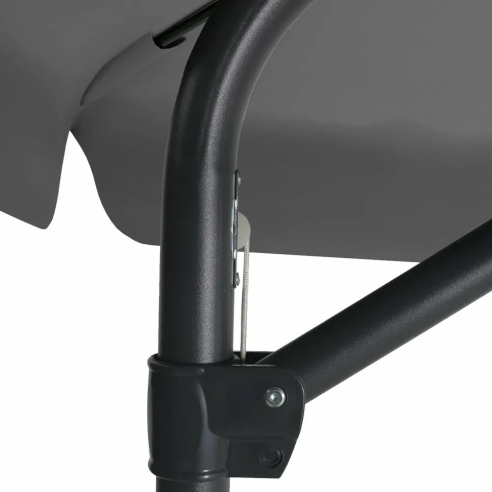 MAISON EXCLUSIVE - Parasol d'extérieur avec poteau en acier 300 cm anthracite