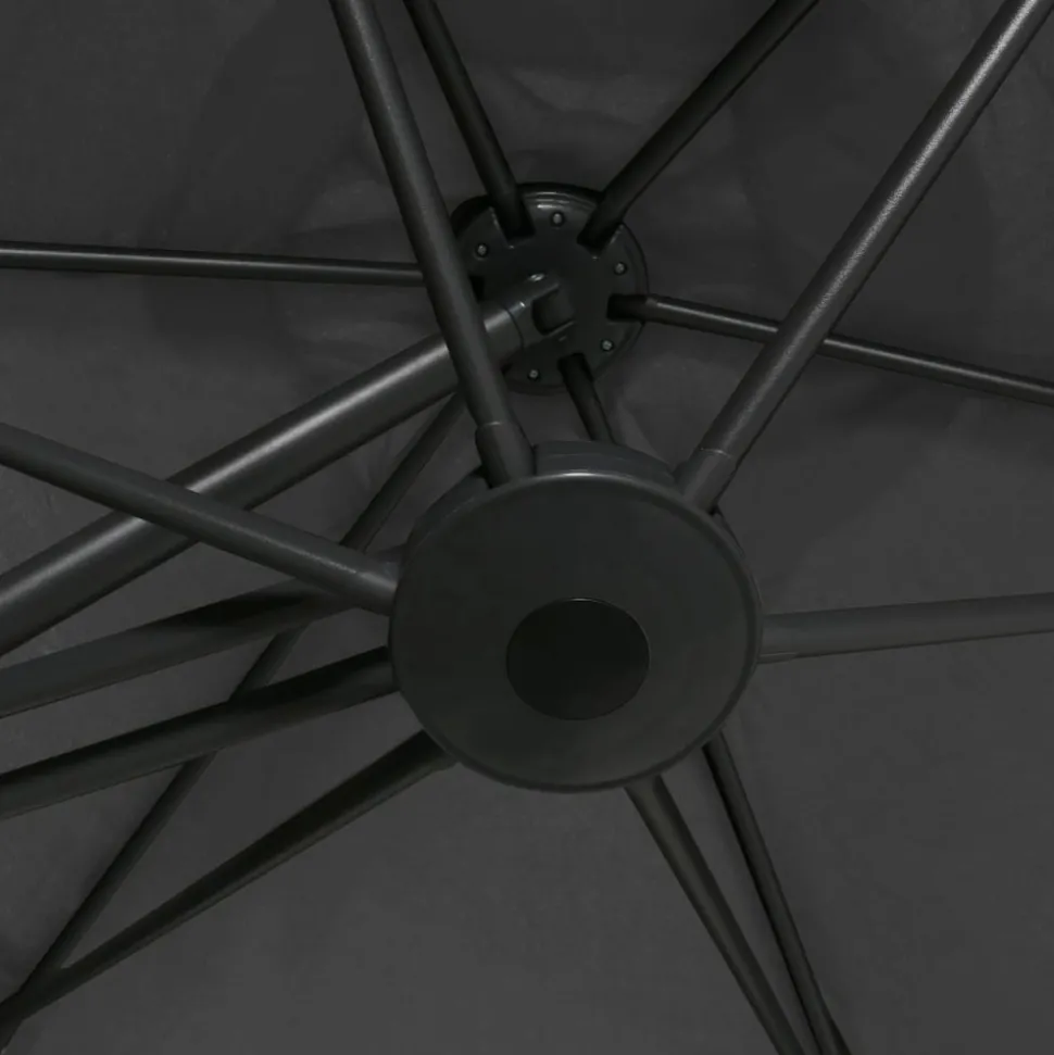 MAISON EXCLUSIVE - Parasol d'extérieur avec poteau en acier 300 cm anthracite