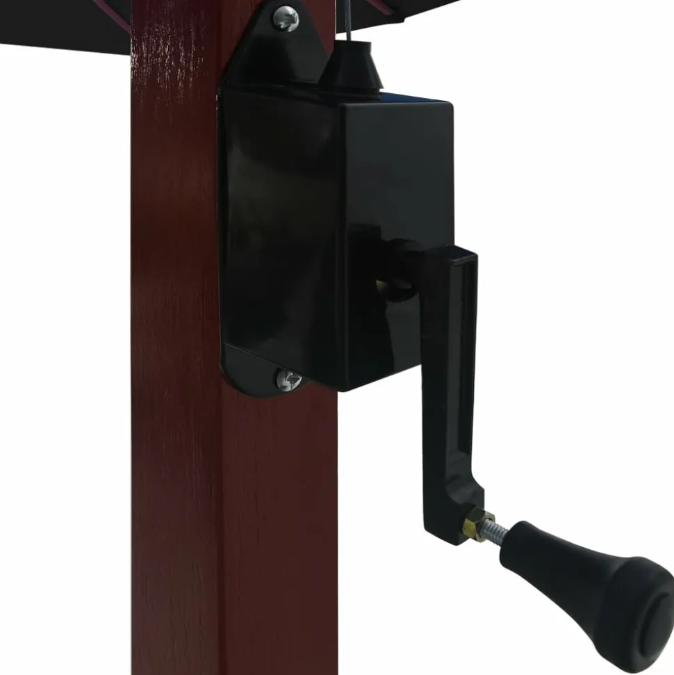 MAISON EXCLUSIVE - Parasol suspendu avec mât en bois 400x300 cm noir