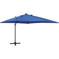 MAISON EXCLUSIVE - Parasol de jardin en porte-à-faux et mât et lumières led