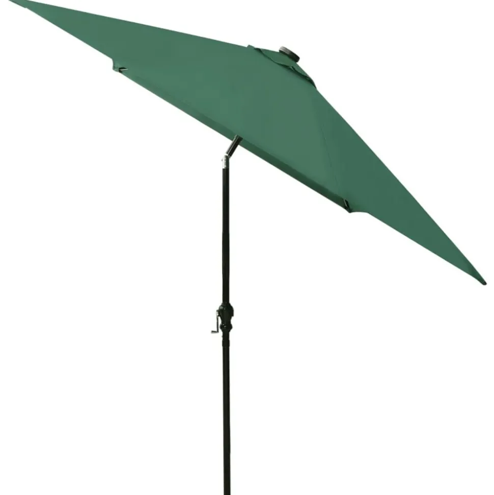 MAISON EXCLUSIVE - Parasol de jardin avec led et mât en acier vert 2x3 m