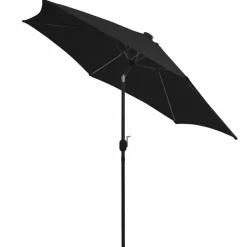 MAISON EXCLUSIVE - Parasol de jardin avec lumières led et mât en aluminium noir