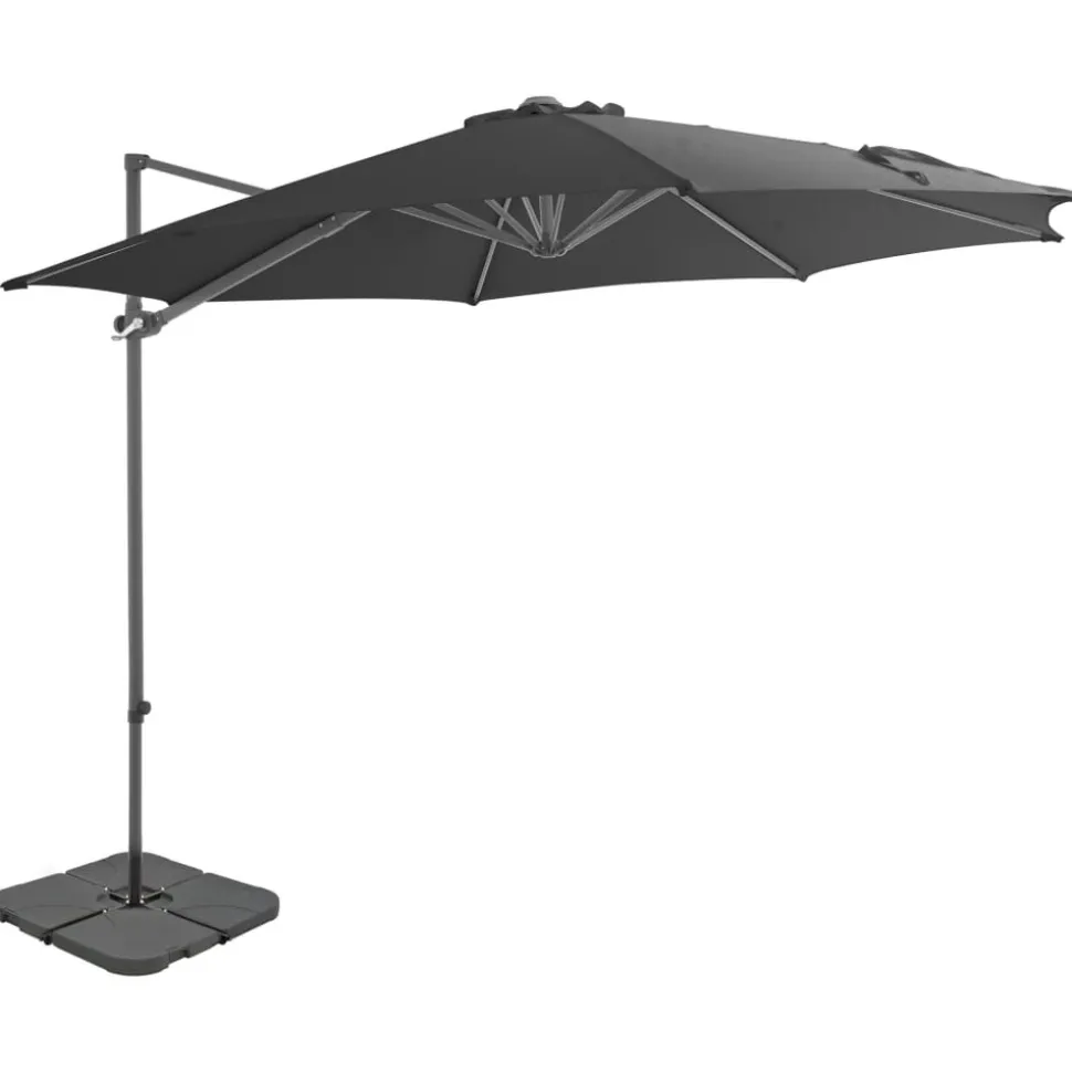 MAISON EXCLUSIVE - Parasol de jardin avec base portable anthracite