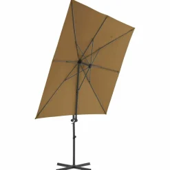 MAISON EXCLUSIVE - Parasol de jardin avec base portable taupe