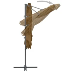 MAISON EXCLUSIVE - Parasol de jardin avec base portable taupe