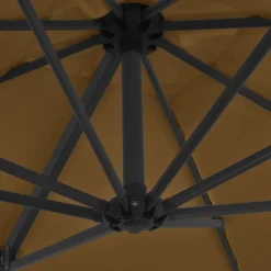 MAISON EXCLUSIVE - Parasol de jardin avec base portable taupe